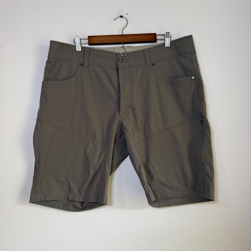 KUHL Silencr Kargo Reflex Softshell Hiking Shorts Size 38 Brown